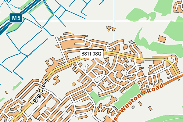 BS11 0SQ map - OS VectorMap District (Ordnance Survey)
