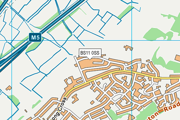 BS11 0SS map - OS VectorMap District (Ordnance Survey)