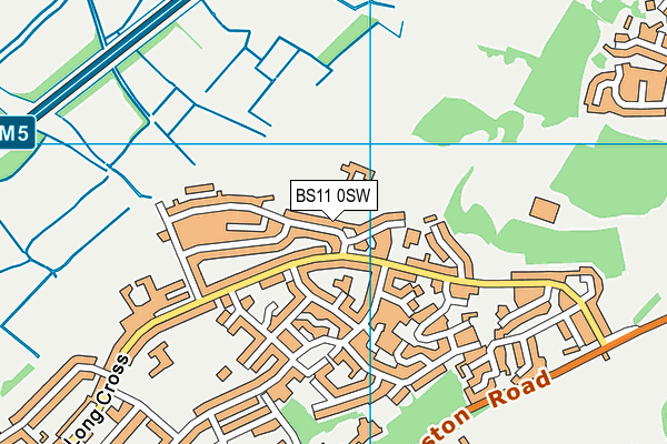 BS11 0SW map - OS VectorMap District (Ordnance Survey)