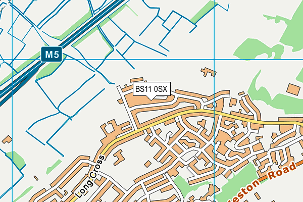 BS11 0SX map - OS VectorMap District (Ordnance Survey)