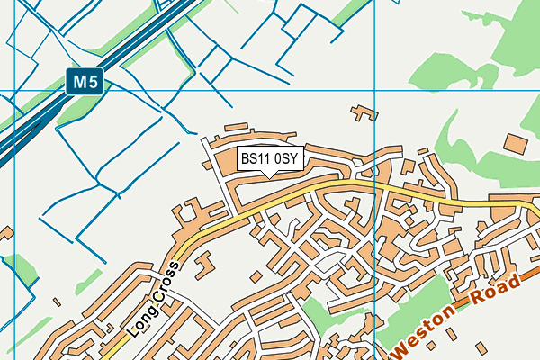 BS11 0SY map - OS VectorMap District (Ordnance Survey)