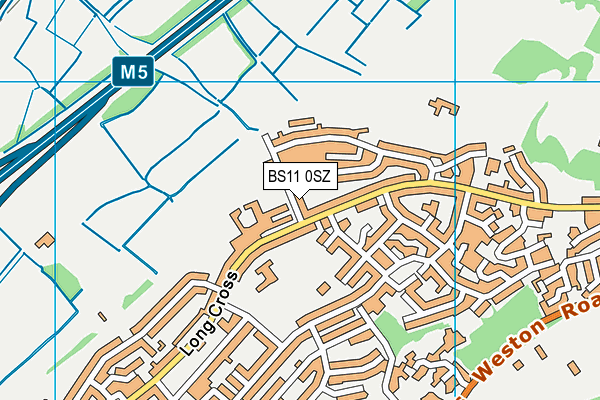 BS11 0SZ map - OS VectorMap District (Ordnance Survey)