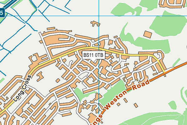BS11 0TB map - OS VectorMap District (Ordnance Survey)