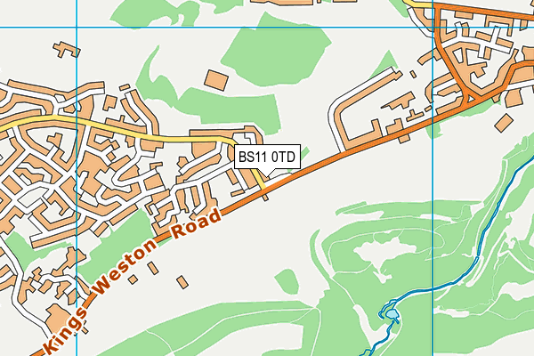 BS11 0TD map - OS VectorMap District (Ordnance Survey)