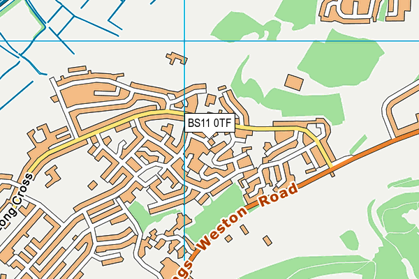 BS11 0TF map - OS VectorMap District (Ordnance Survey)