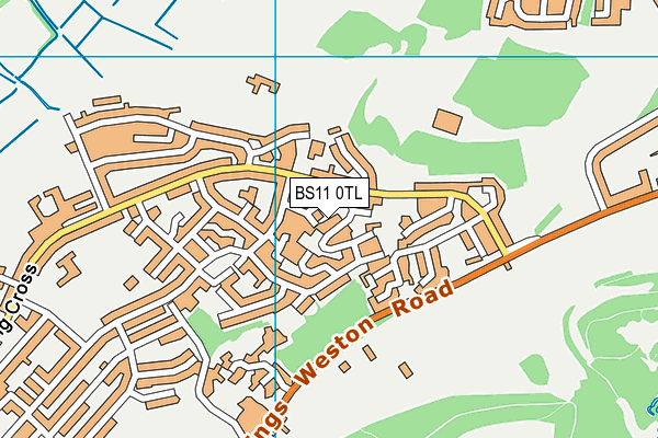 BS11 0TL map - OS VectorMap District (Ordnance Survey)
