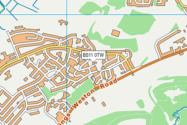 BS11 0TW map - OS VectorMap District (Ordnance Survey)