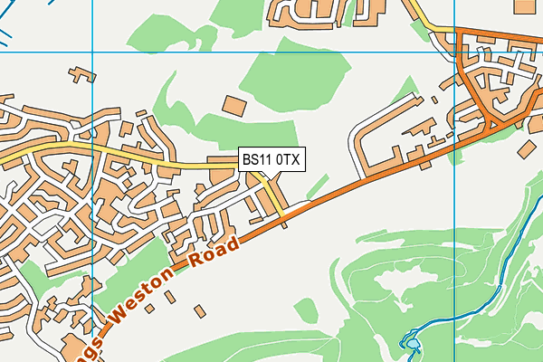 BS11 0TX map - OS VectorMap District (Ordnance Survey)