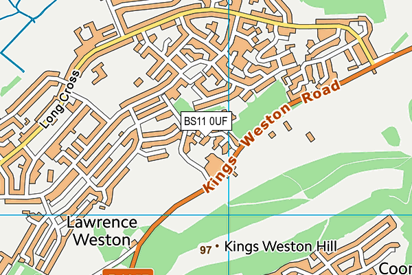 BS11 0UF map - OS VectorMap District (Ordnance Survey)