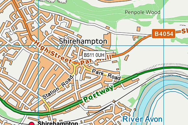 BS11 0UH map - OS VectorMap District (Ordnance Survey)