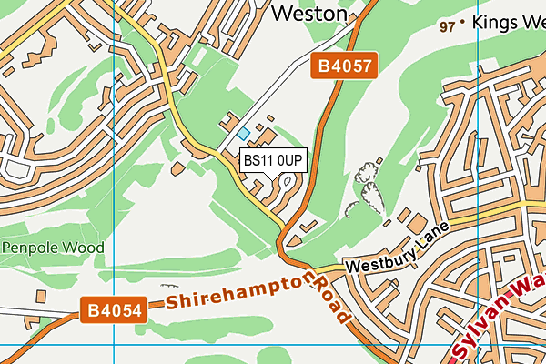 BS11 0UP map - OS VectorMap District (Ordnance Survey)