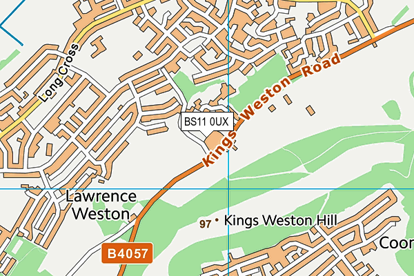 BS11 0UX map - OS VectorMap District (Ordnance Survey)