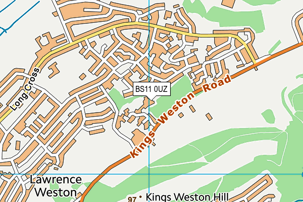 BS11 0UZ map - OS VectorMap District (Ordnance Survey)