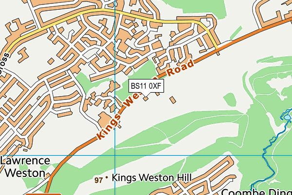 BS11 0XF map - OS VectorMap District (Ordnance Survey)