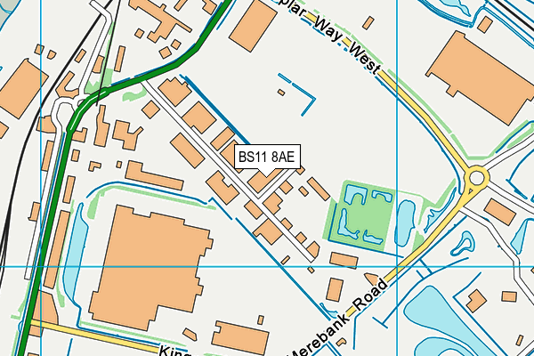BS11 8AE map - OS VectorMap District (Ordnance Survey)