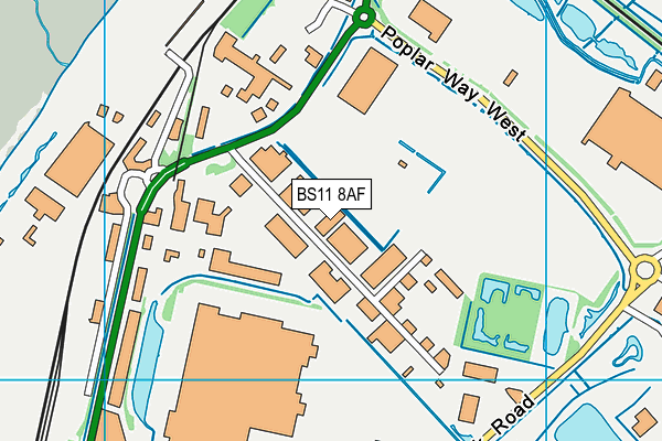 BS11 8AF map - OS VectorMap District (Ordnance Survey)