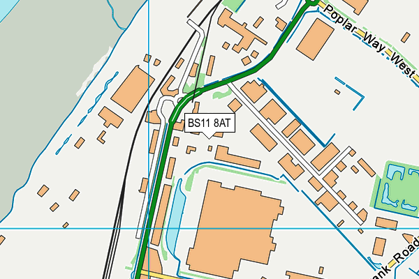 BS11 8AT map - OS VectorMap District (Ordnance Survey)