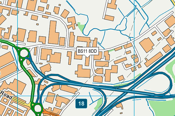 BS11 8DD map - OS VectorMap District (Ordnance Survey)