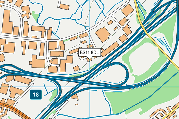BS11 8DL map - OS VectorMap District (Ordnance Survey)