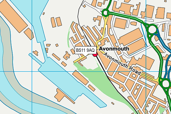 BS11 9AQ map - OS VectorMap District (Ordnance Survey)