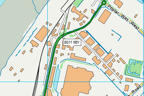 BS11 9BY map - OS VectorMap District (Ordnance Survey)