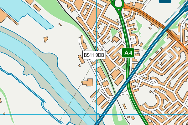 BS11 9DB map - OS VectorMap District (Ordnance Survey)