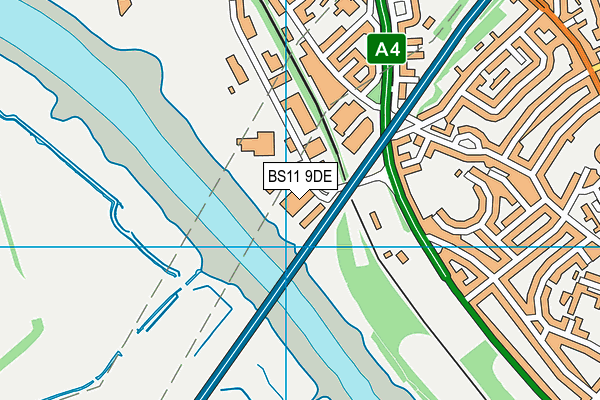 BS11 9DE map - OS VectorMap District (Ordnance Survey)