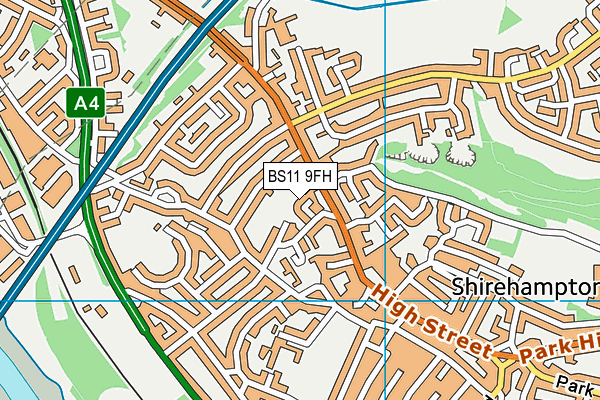BS11 9FH map - OS VectorMap District (Ordnance Survey)