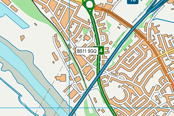 BS11 9GQ map - OS VectorMap District (Ordnance Survey)