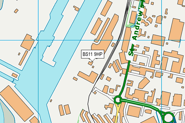 BS11 9HP map - OS VectorMap District (Ordnance Survey)