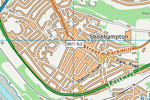 BS11 9LE map - OS VectorMap District (Ordnance Survey)
