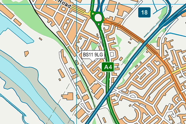 BS11 9LG map - OS VectorMap District (Ordnance Survey)