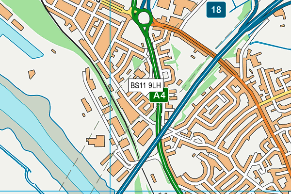 BS11 9LH map - OS VectorMap District (Ordnance Survey)