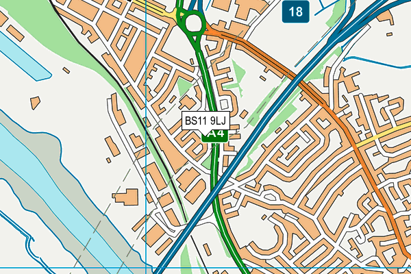 BS11 9LJ map - OS VectorMap District (Ordnance Survey)