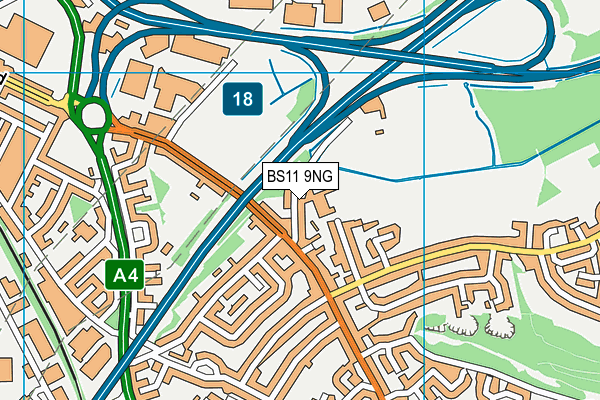 BS11 9NG map - OS VectorMap District (Ordnance Survey)
