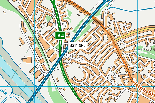 BS11 9NJ map - OS VectorMap District (Ordnance Survey)