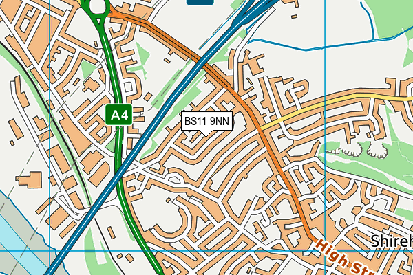 BS11 9NN map - OS VectorMap District (Ordnance Survey)