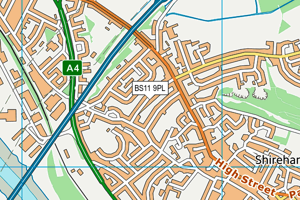 BS11 9PL map - OS VectorMap District (Ordnance Survey)