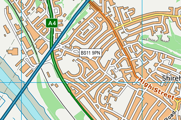 BS11 9PN map - OS VectorMap District (Ordnance Survey)