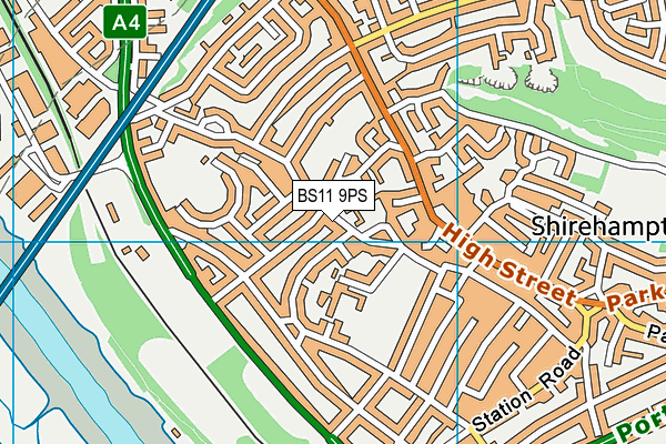 BS11 9PS map - OS VectorMap District (Ordnance Survey)