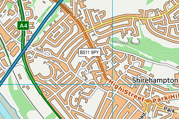 BS11 9PY map - OS VectorMap District (Ordnance Survey)