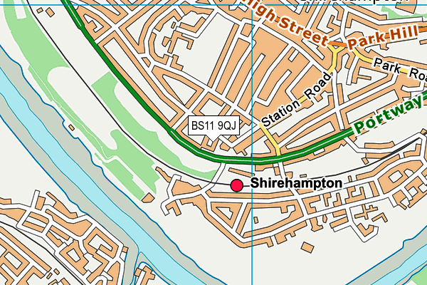 BS11 9QJ map - OS VectorMap District (Ordnance Survey)