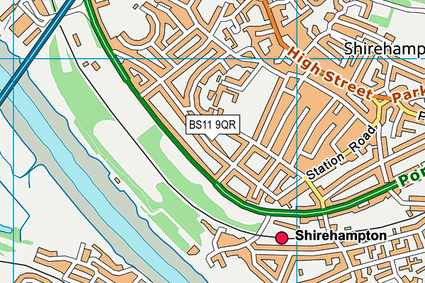 BS11 9QR map - OS VectorMap District (Ordnance Survey)