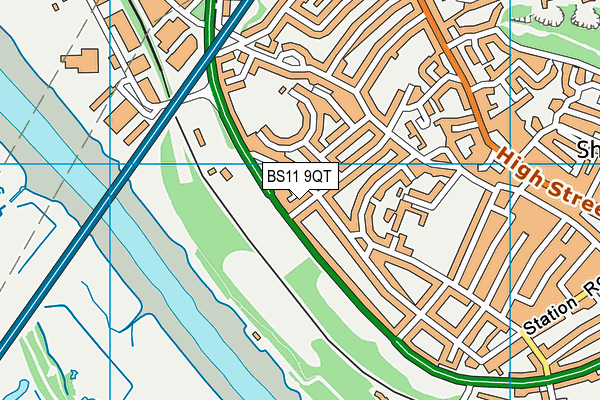 BS11 9QT map - OS VectorMap District (Ordnance Survey)