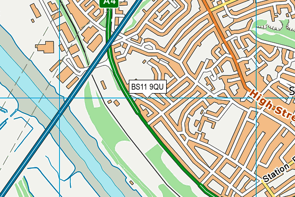 BS11 9QU map - OS VectorMap District (Ordnance Survey)
