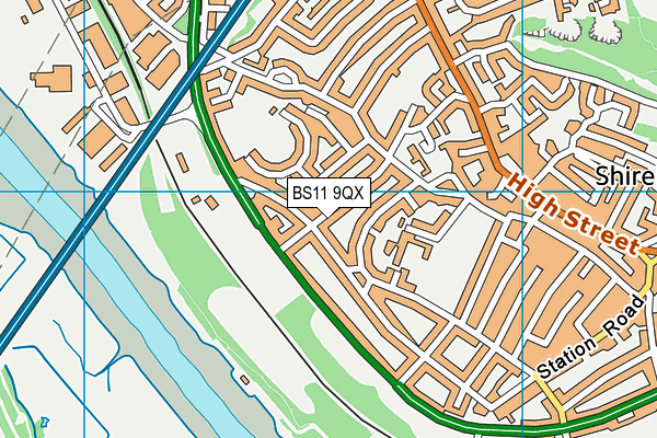 BS11 9QX map - OS VectorMap District (Ordnance Survey)