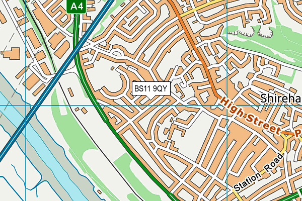 BS11 9QY map - OS VectorMap District (Ordnance Survey)