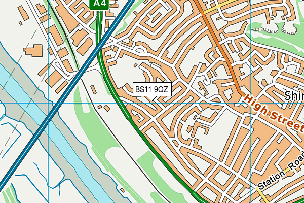 BS11 9QZ map - OS VectorMap District (Ordnance Survey)