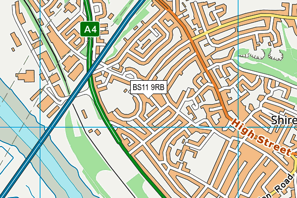 BS11 9RB map - OS VectorMap District (Ordnance Survey)