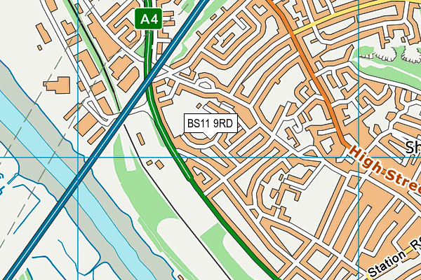 BS11 9RD map - OS VectorMap District (Ordnance Survey)